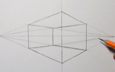 2 Point Perspective, Horizon Line, Depth, Angled Views, Vanishing Points Drawing