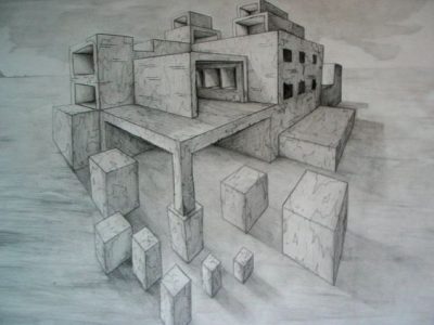 2 Point Perspective, Depth, Realism, Composition, Angles Drawing