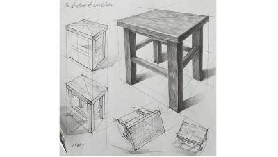 2 Point Perspective, Depth, Angles, Dimensions, Visuals Drawing