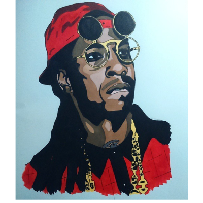 2 Chainz, Stylish Man, Urban Fashion, Hip-hop, Portrait, Sunglasses Drawing