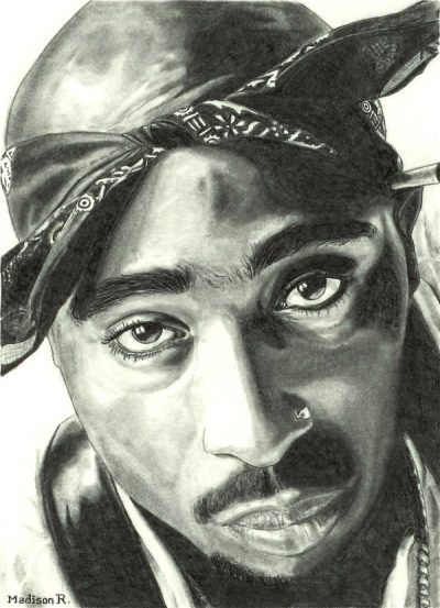 2Pac, Activist, Legend, Icon, Rapper Drawing