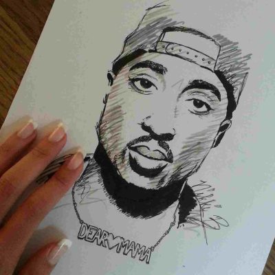 2Pac, Revolution, Poetry, Legacy, Influence Drawing