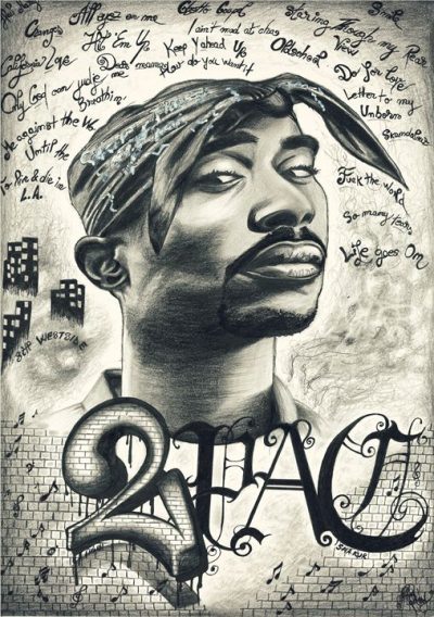 2Pac, Hip-Hop, Activism, Legacy, Poetry Drawing