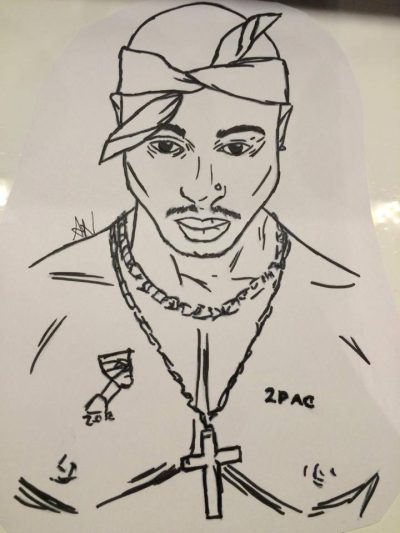 2Pac, Legend, Activism, Poetry, Hip-Hop Drawing