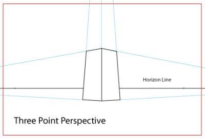 3 Point Perspective, Depth, Dimension, Angles, Visuals Drawing