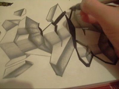 3D Graffiti, Urban Art, Creative Expression, Visual Impact, Street Culture Drawing