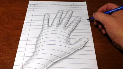 3D Hand, Holographic Display, Interactive Design, Virtual Model, Realistic Simulation Drawing