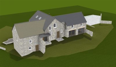 3D House, Digital Visualization, Interactive Space, Virtual Design, Architectural Model Drawing