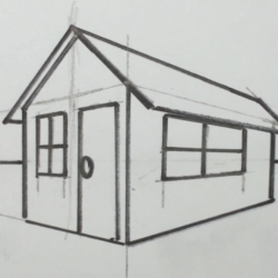 3D House Drawing