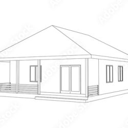 3D House Drawing Creative Style