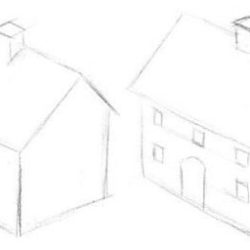 3D House Drawing Image