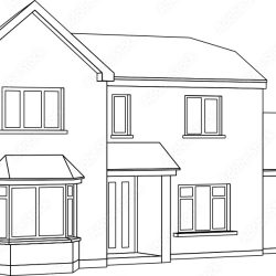 3D House Drawing Picture