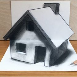 3D House Drawing Professional Artwork