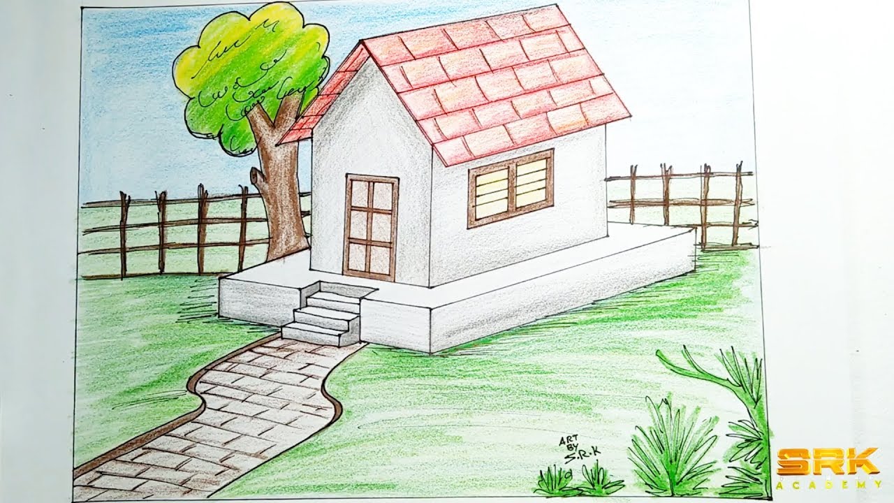 3D House Drawing Stunning Sketch