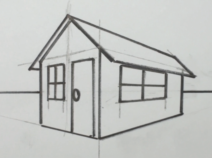 3D House Drawing