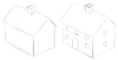 3D House, Architectural Model, Virtual Design, Interactive Space, Digital Visualization Drawing