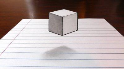 3D Illusion, Depth Perception, Visual Puzzle, Mind-Bending Art, Optical Trick Drawing