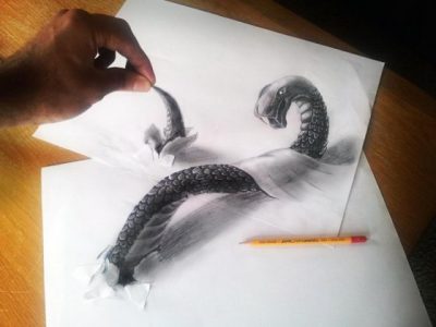 3D Illusion, Depth Perception, Visual Puzzle, Mind-Bending Art, Optical Trick Drawing