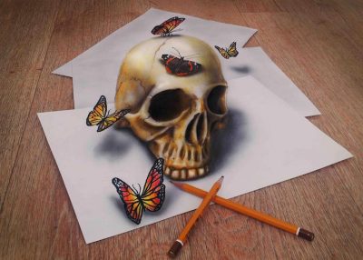 3D Illusion, Depth Perception, Visual Puzzle, Mind-Bending Art, Optical Trick Drawing