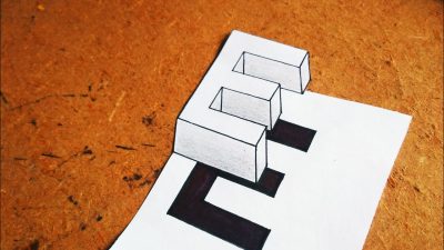 3D Letter, Visualization, Design, Artwork, Typography Drawing