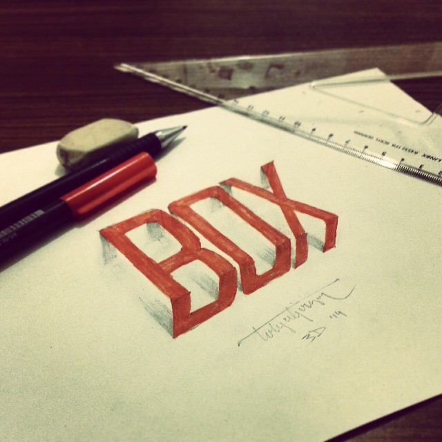 3D Letter Drawing Picture