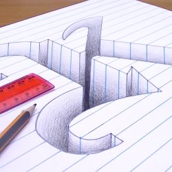 3D Letter Drawing Stunning Sketch