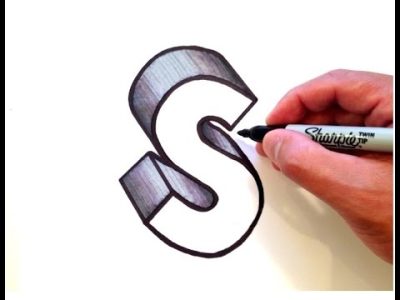 3D Letter S, Stylized S Design, Three-Dimensional S, Modern S Typography, S Shape Art Drawing