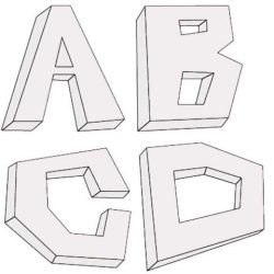 3D Letter S Drawing Photo