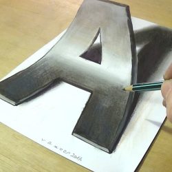 3D Letter S Drawing Professional Artwork