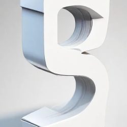 3D Letter S Drawing Sketch Image