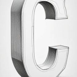 3D Letter S Drawing Sketch Picture