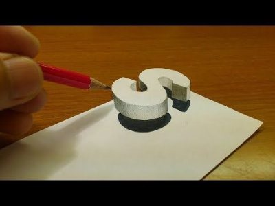 3D Letter, Visualization, Design, Artwork, Typography Drawing