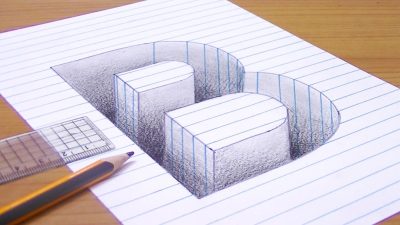 3D Letter S, 3D Design, 3D Typography, 3D Graphics, 3D Alphabet Drawing