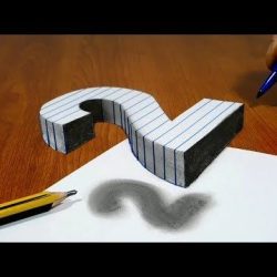 3D Pin Drawing Artistic Sketching