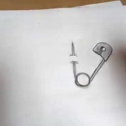 3D Pin Drawing Modern Sketch