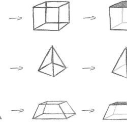 3D Shape Drawing Hand drawn Sketch