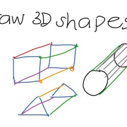 3D Shape Drawing Image