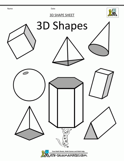 3D Shape, Volume Design, Dimensional Object, Spatial Model, Geometric Figure Drawing