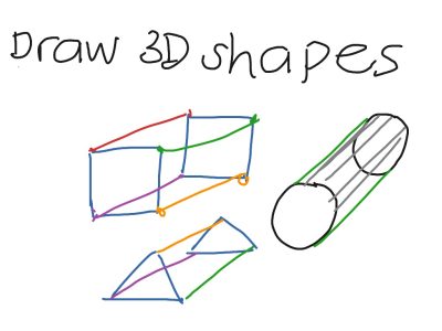 3D Shape, Three-Dimensional Object, Geometric Form, Spatial Design, Volume Structure Drawing