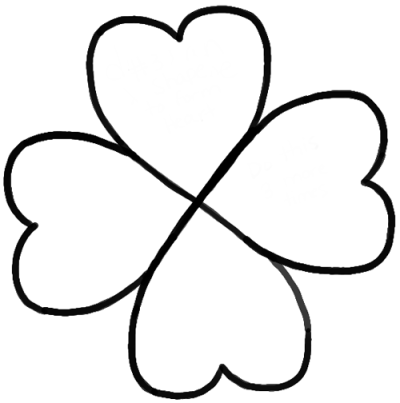 4 Leaf Clover, Symbolism, Good Fortune, Luck, Rare Drawing