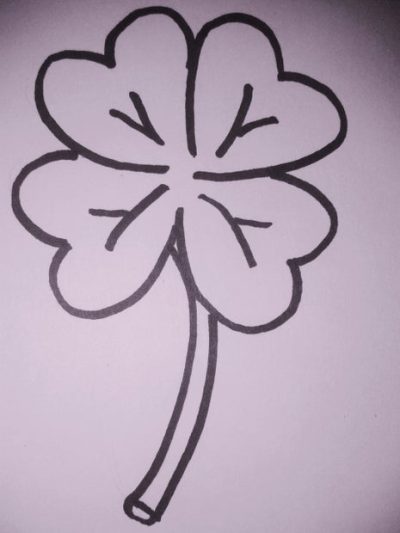 4 Leaf Clover, Prosperity, Luck, Rare, Good Fortune Drawing