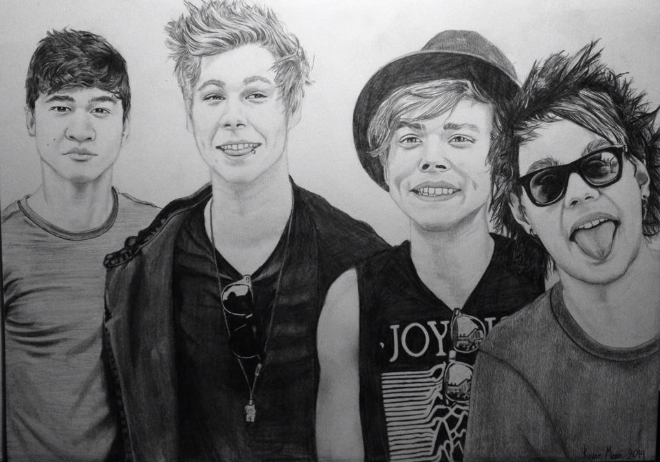 5 Seconds of Summer Drawing Hand drawn Sketch