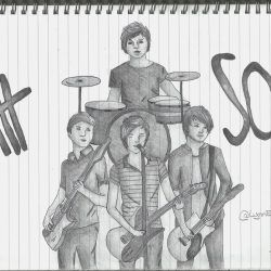 5 Seconds of Summer Drawing Realistic Sketch