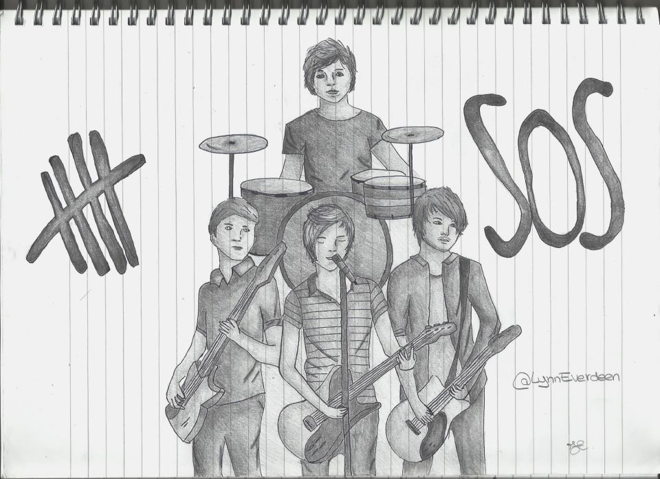 5 Seconds of Summer Drawing Realistic Sketch