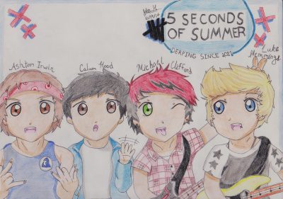 5 Seconds of Summer, Australian, Pop-Rock, Band, Music Drawing