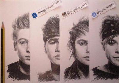 5SOS, Band, Music, Youth, Energy Drawing