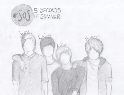 5SOS, Band, Music, Youth, Energy Drawing