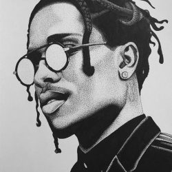 A$AP Rocky Drawing Fine Art