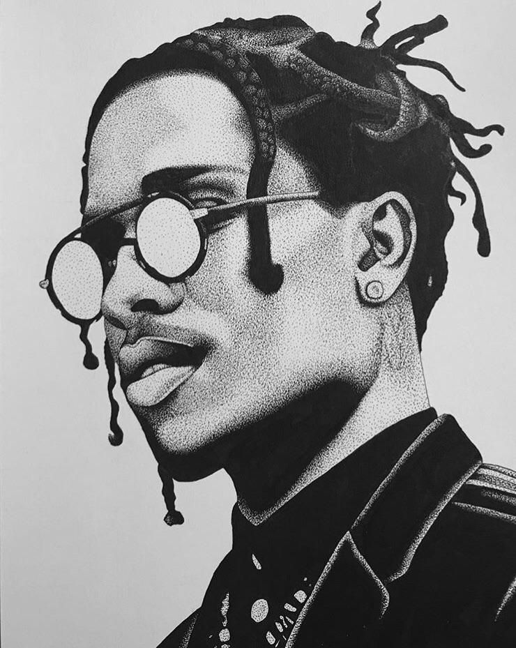 A$AP Rocky Drawing Fine Art