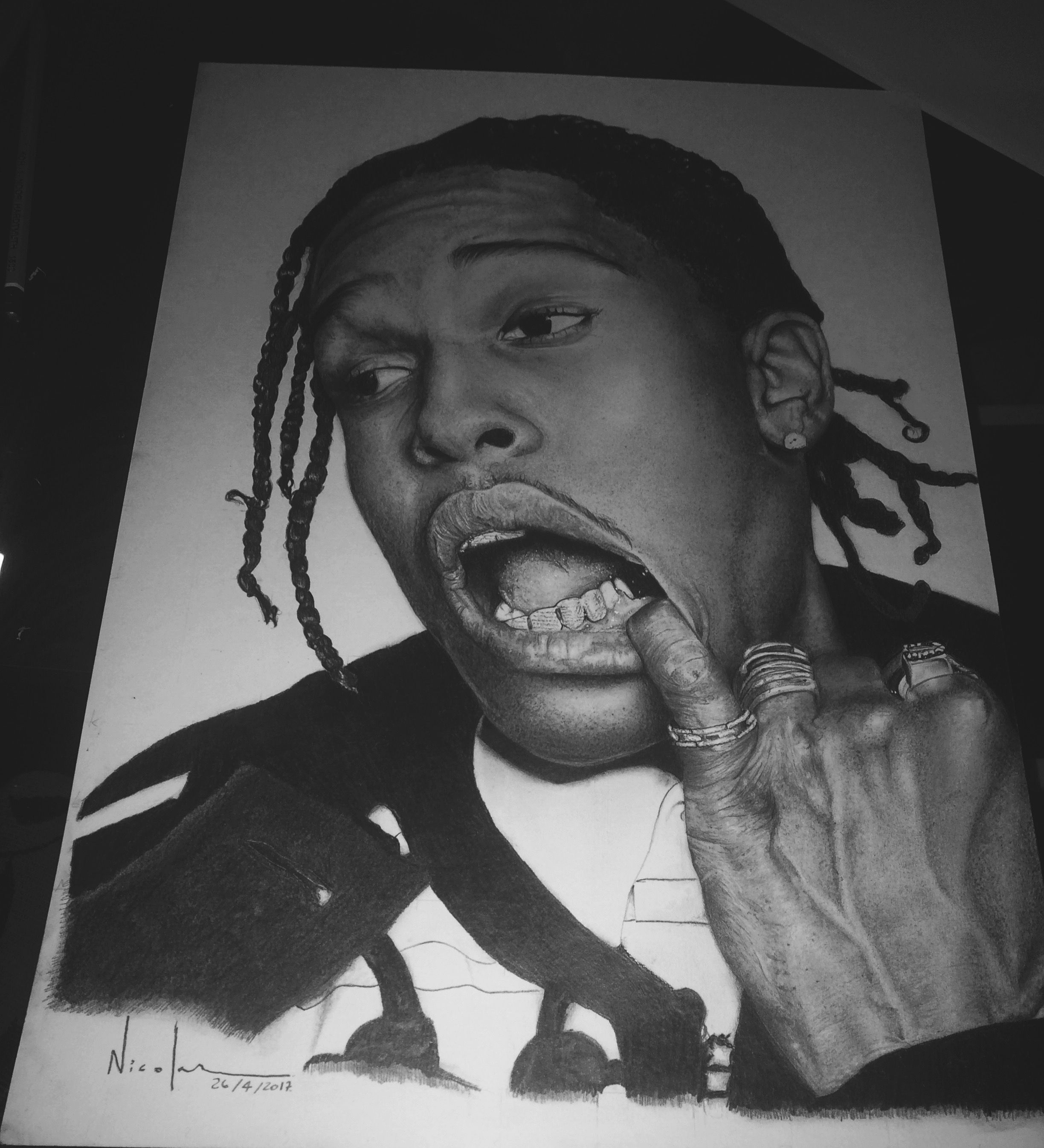 A$AP Rocky Drawing Hand drawn Sketch